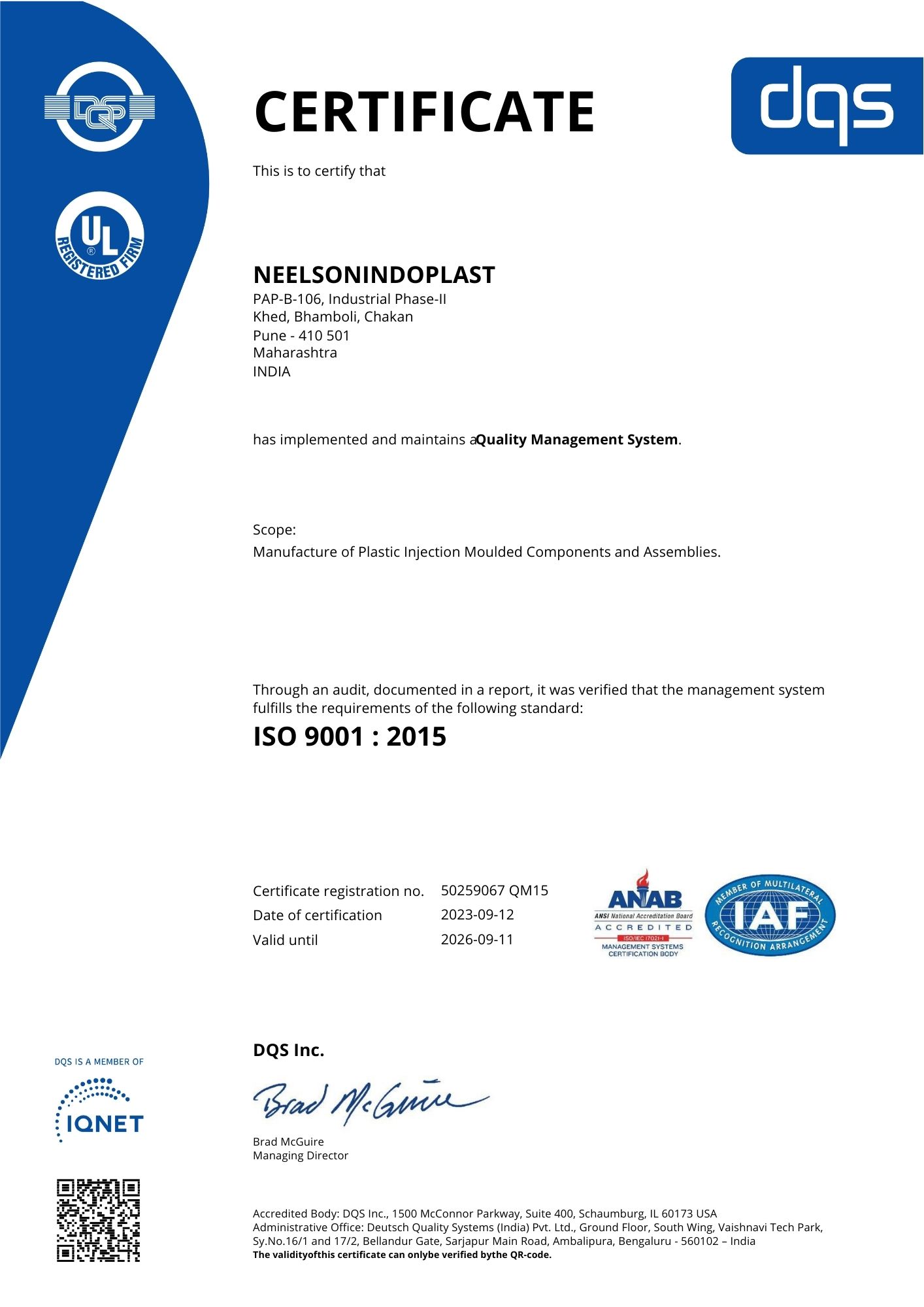 ISO Certificate